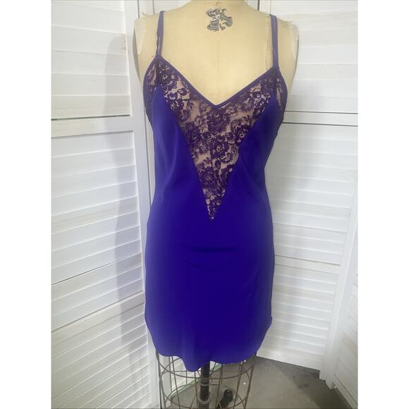 90s 2 Piece Set Victoria’s Secret Gold Label Paisley Satin Wrap Robe & Chemise M - Picture 8 of 12